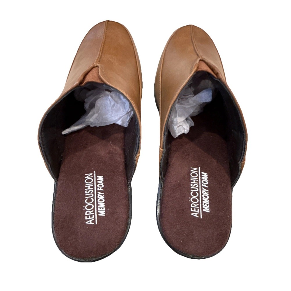 New Women's Aerocushion Memory Foam Anna Brown Tan Slip On Mule Shoes Size 8.5M - Picture 2 of 6